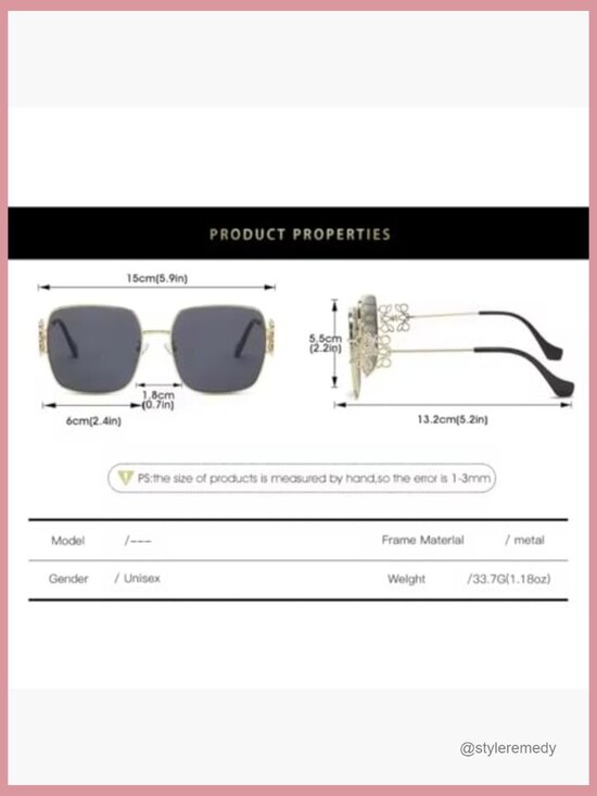 Metal Floral Designer Sunglasses with UV400 Protection main image 4